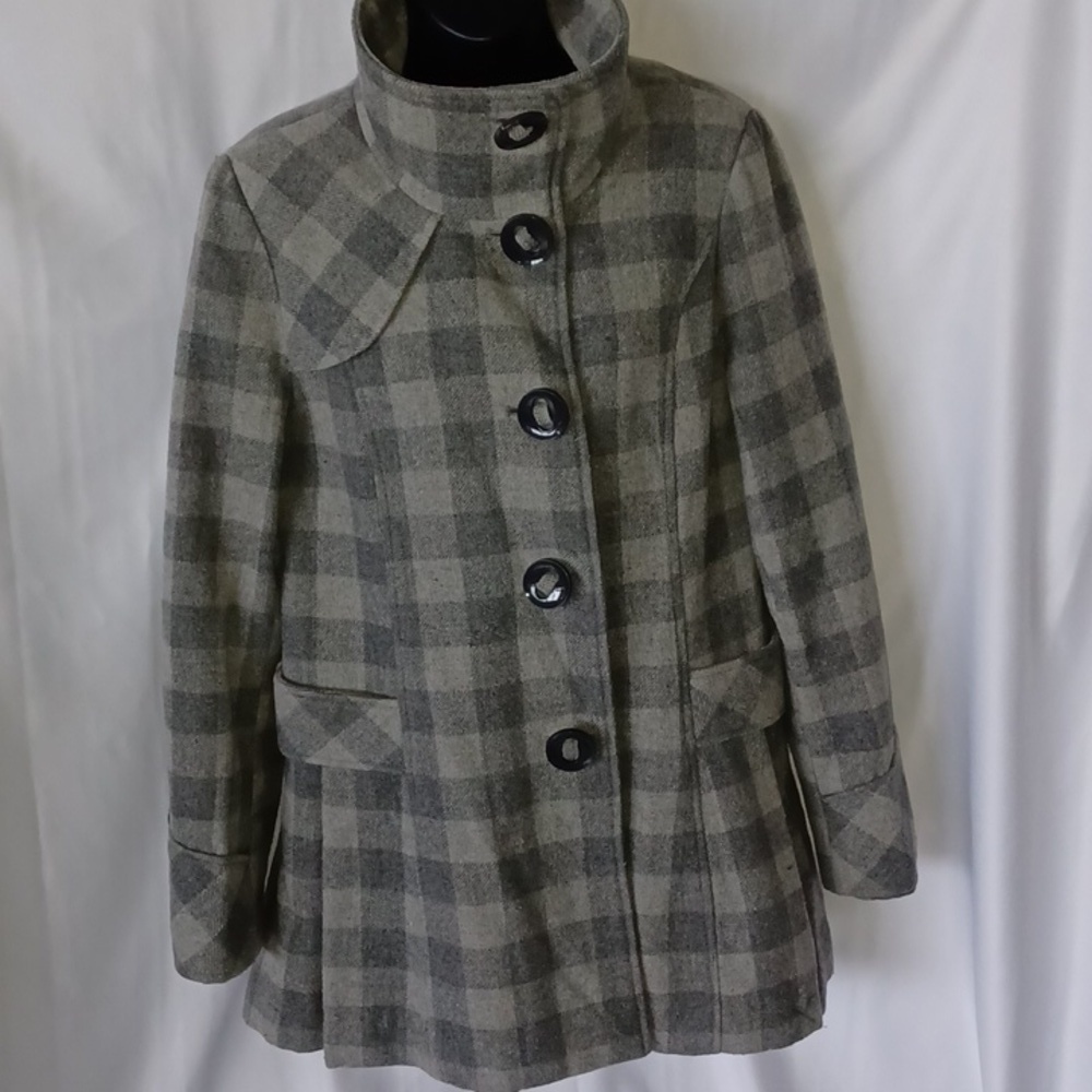 Steve Madden Plaid Wool blend coat